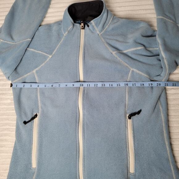 REI Polartec Full Zip Fleece Jacket Womens Large Blue Made In Canada Cozy Warm - Picture 6 of 11